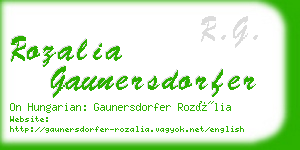 rozalia gaunersdorfer business card
